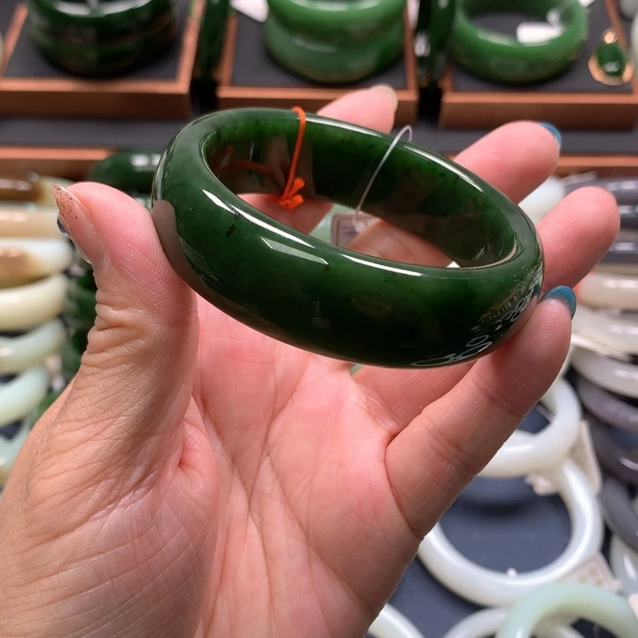 【闪购商品】未镶嵌手镯和田玉（碧玉）11
