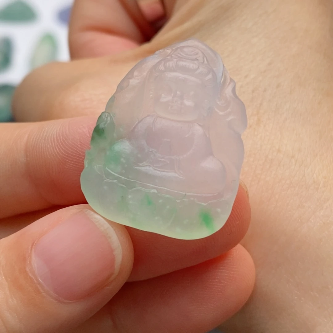 定制翡翠未镶嵌宝宝佛