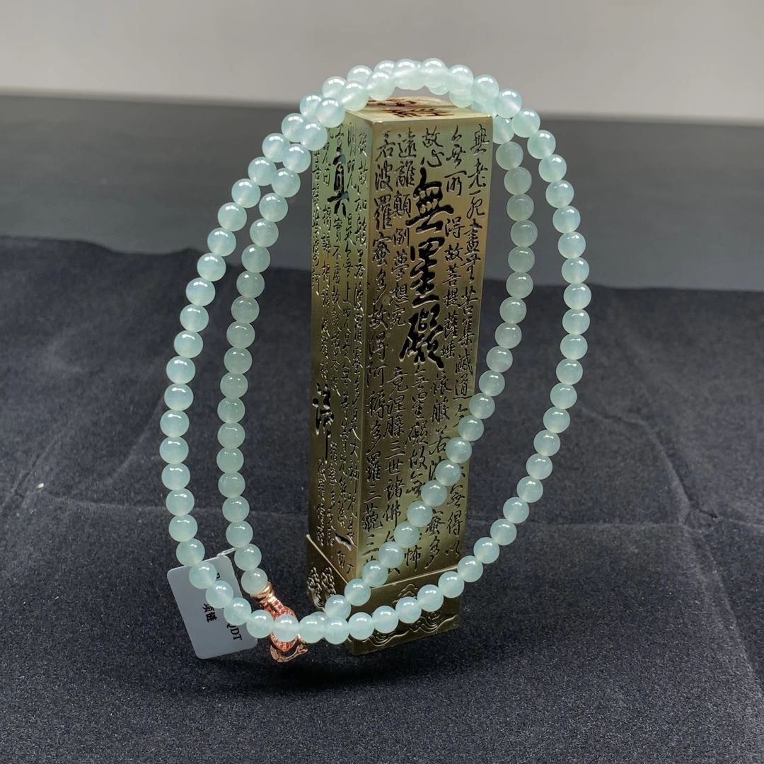 【哈轩文化 公子优选】天然翡翠颈链6mm（多样性发其一）17303