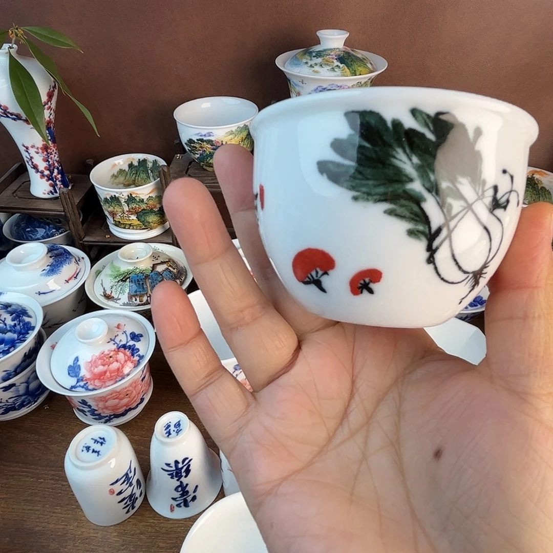 忠意堂釉下彩百财纳福