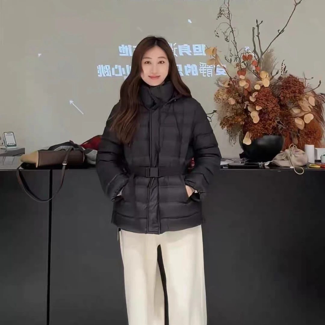 MEIZI家时尚收腰羽绒服201猫