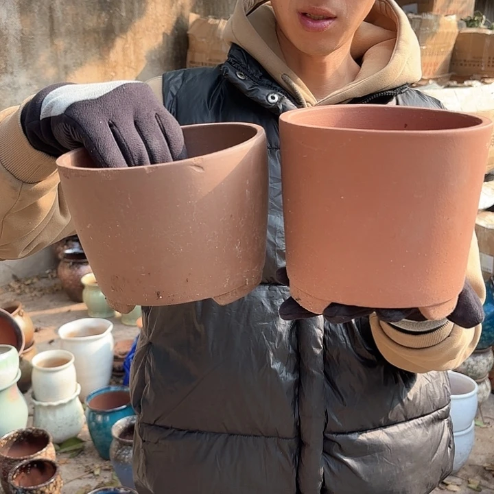 红陶瑕疵两个紫砂