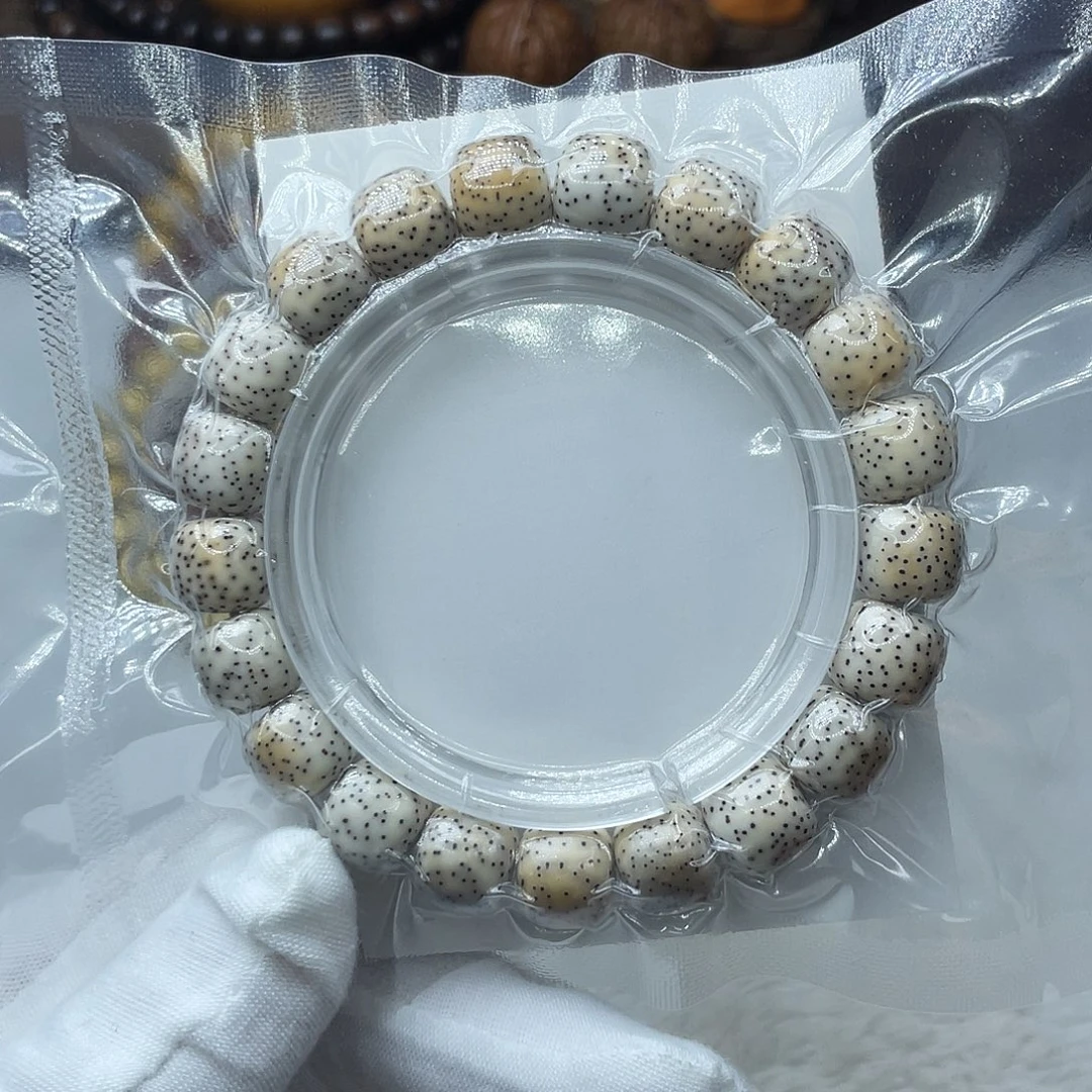 手串星月菩提原生态瓷白11✖️10侧留白针尖星