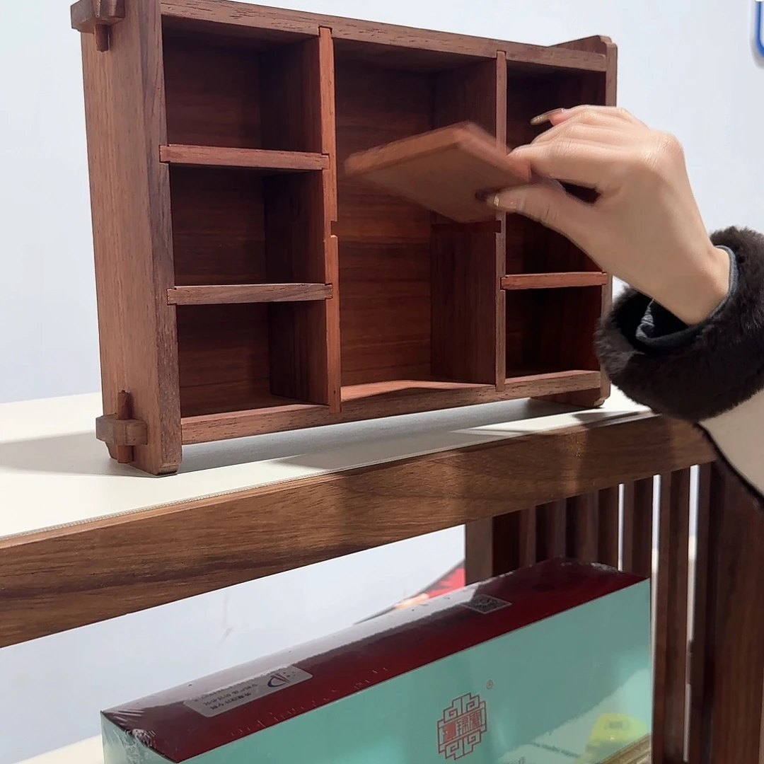 端景台紫檀木类绍氏紫檀 榫卯收纳盒