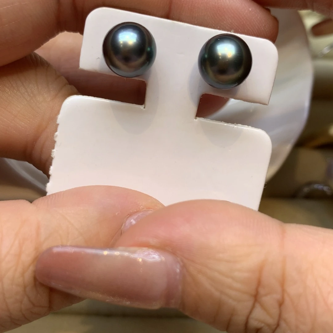 18K金镶嵌耳饰海水珍珠