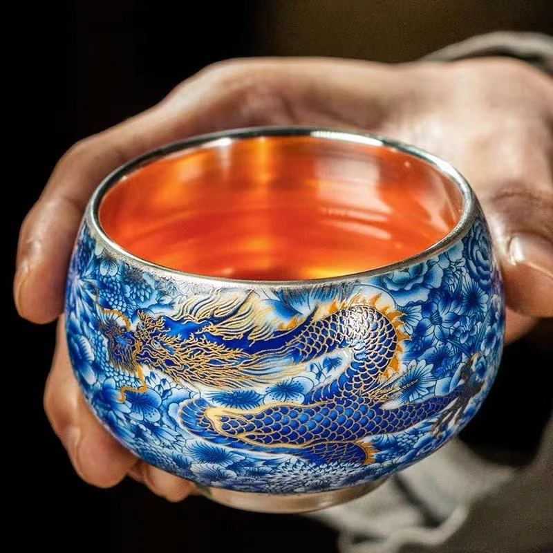 【现货】青花祥龙禅定主人杯G2196