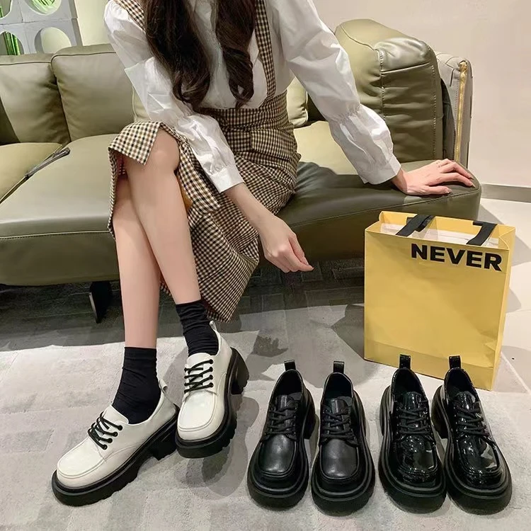 （孤品11）E69乐福鞋时尚真皮复古学院风英伦风秋季系带百搭