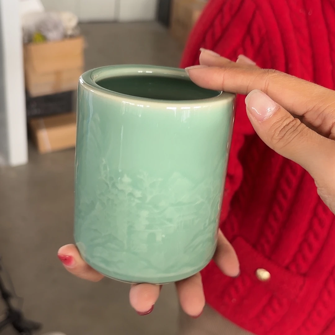 龙泉云间青瓷小米茶器