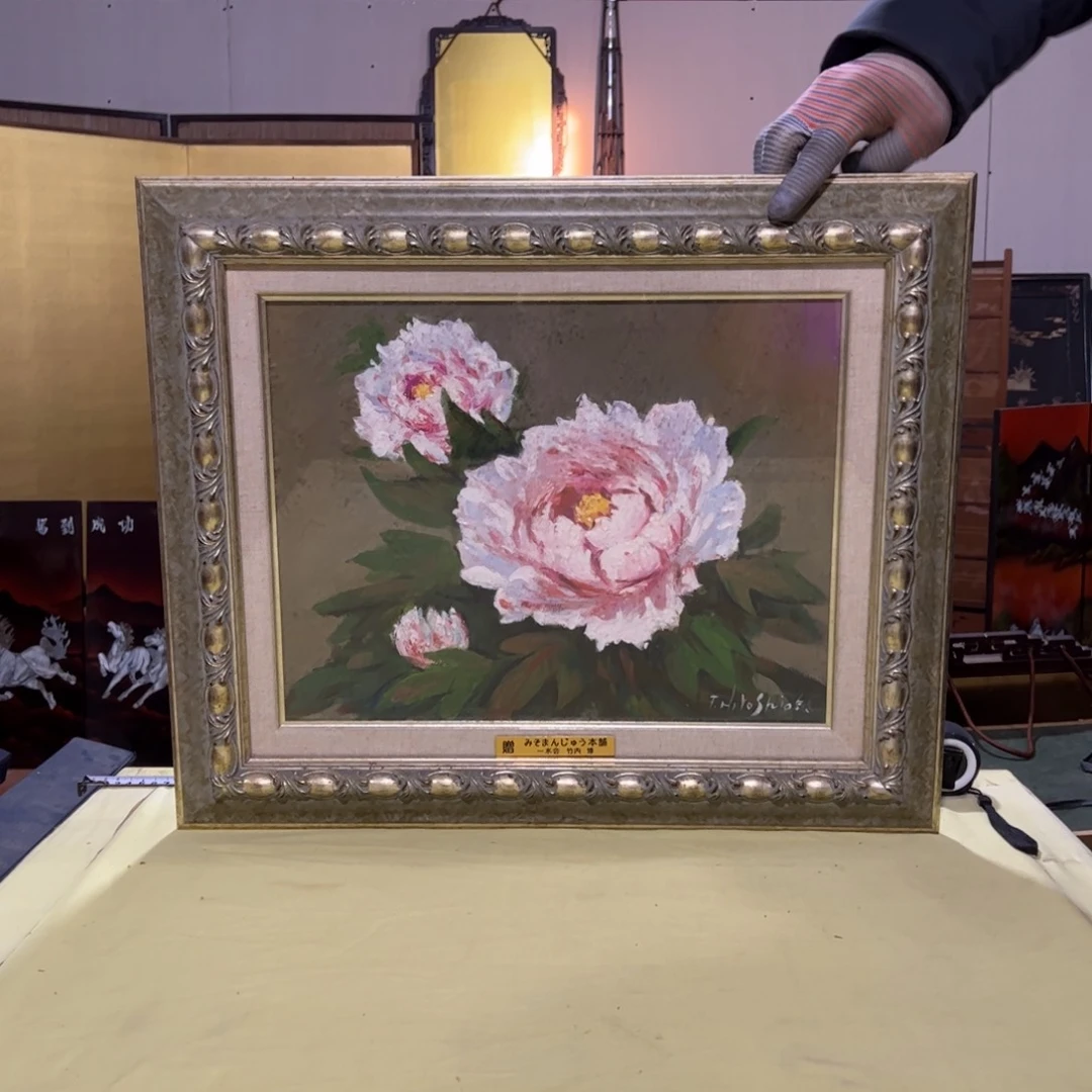 绘画d**大屏风框画油画版画