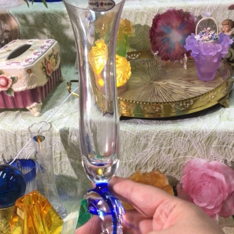 有机玻璃中古水晶花瓶