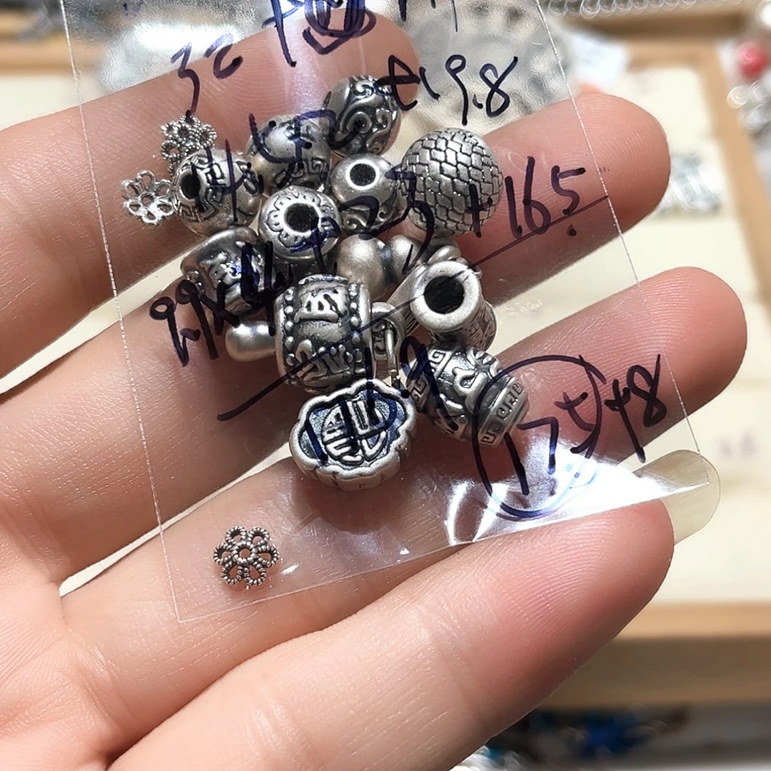 珐琅吊坠足银一套