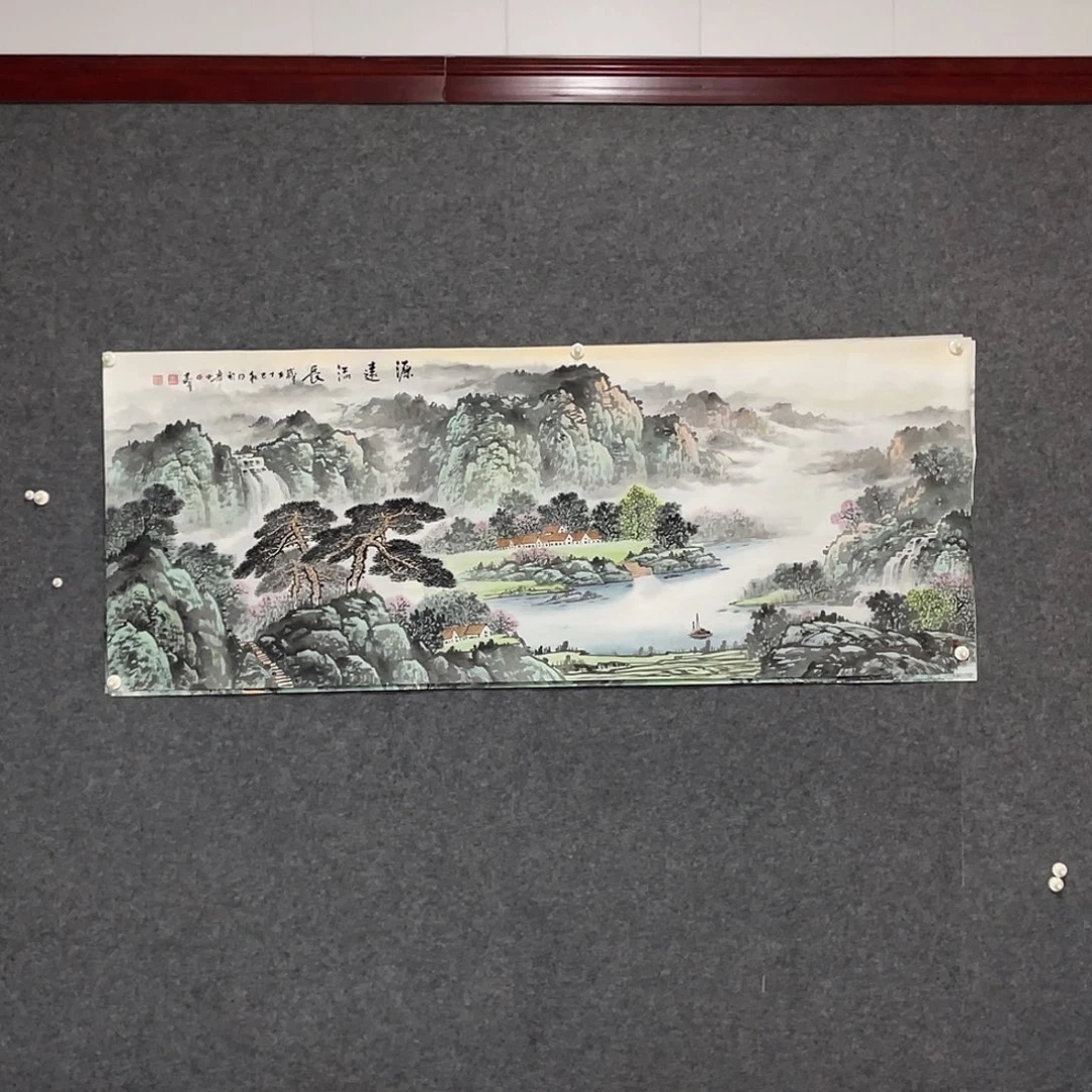 国画小六尺178.69画芯 捡漏