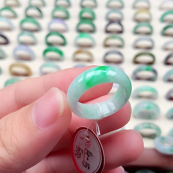 未镶嵌戒指翡翠14-15号