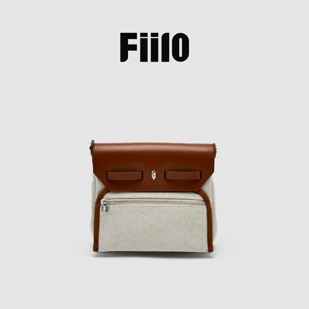 【Fiilo菲洛】A10大马·高端定制牛皮拼帆布单肩斜挎包