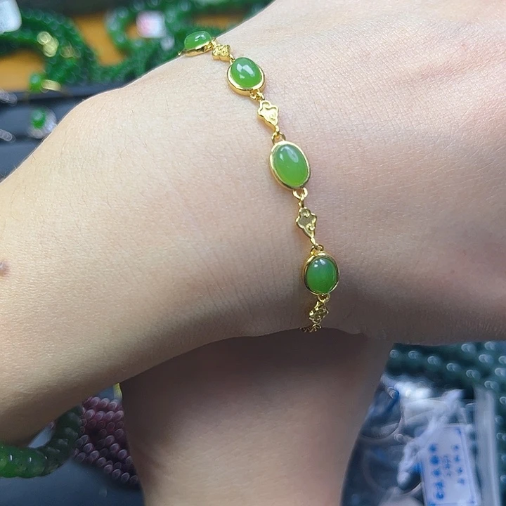 和田玉银S925镶嵌颈饰