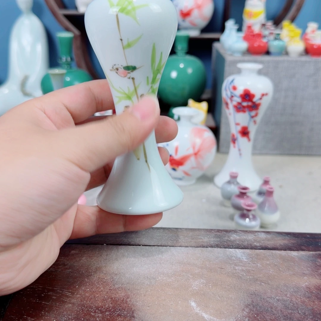 陶瓷手工小花器摆件