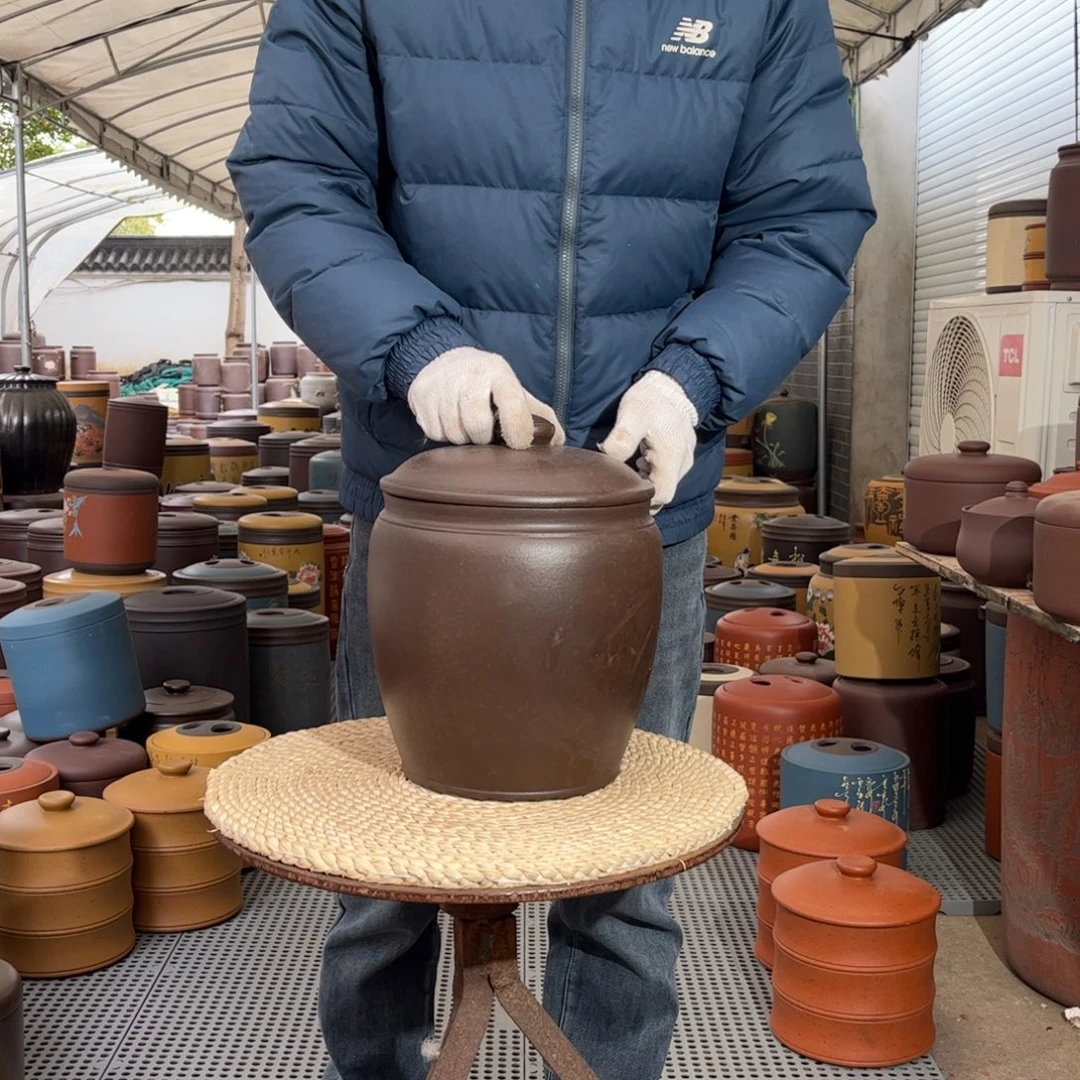 紫砂茶叶罐10饼茶叶罐