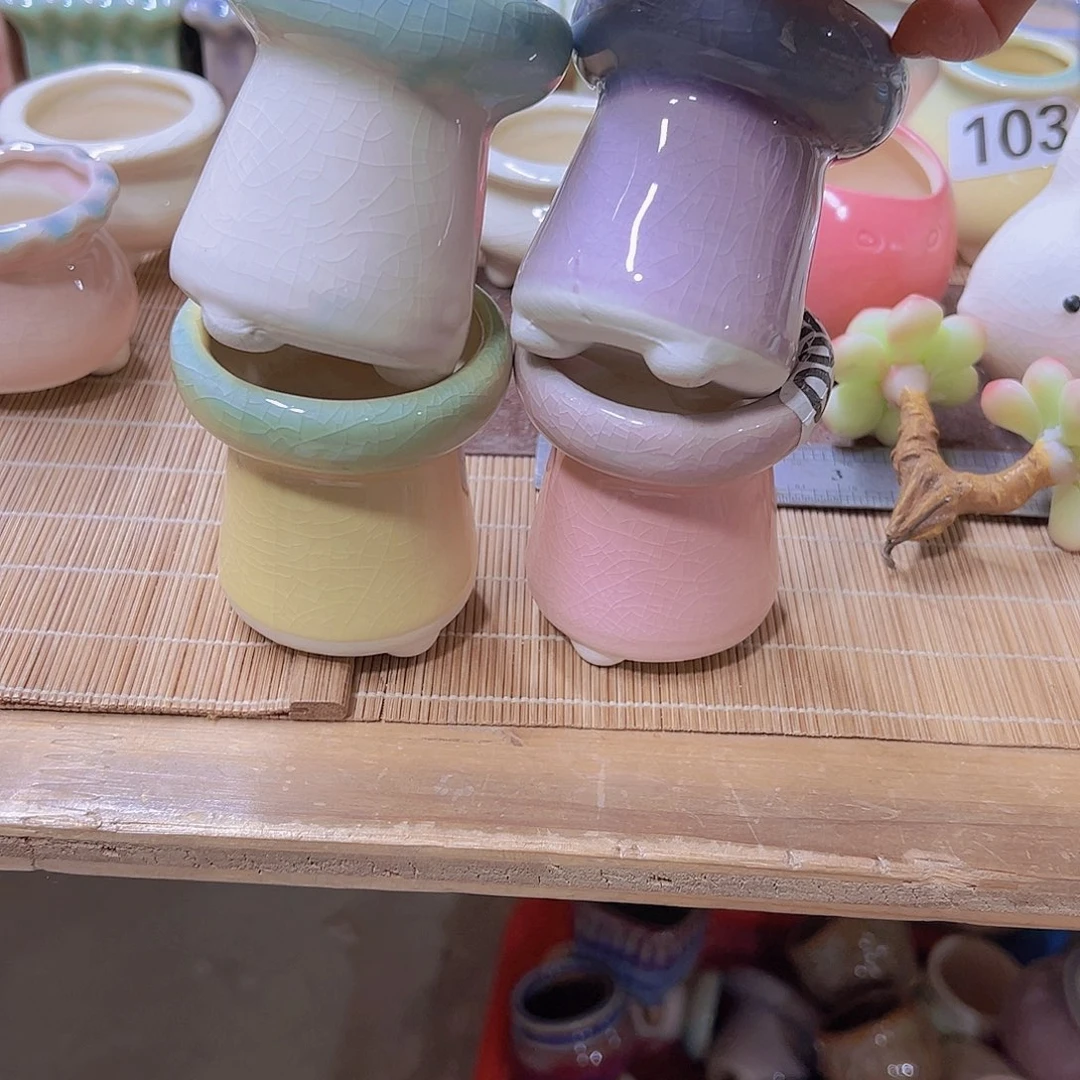 红陶陶瓷花盆当场满12包邮