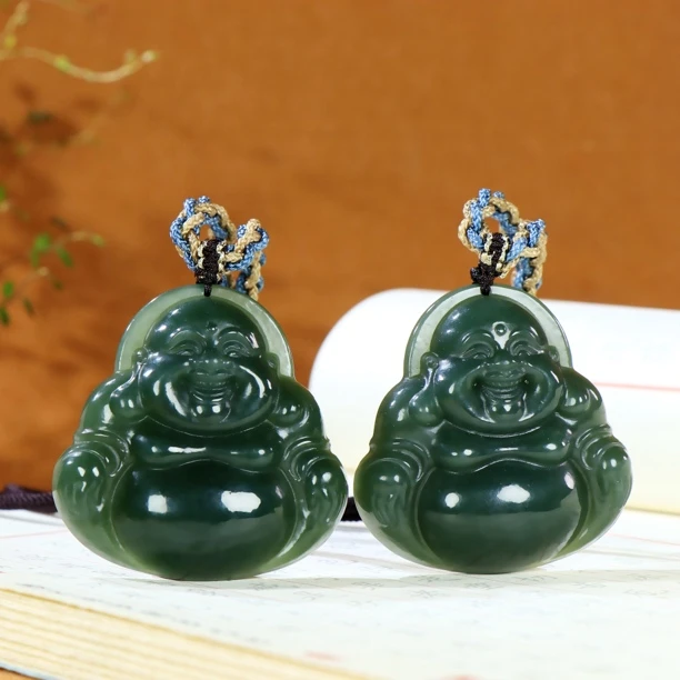 【潜珑】XC-1008和田玉新疆且末料佛公吊坠卡45多样性拍一发一