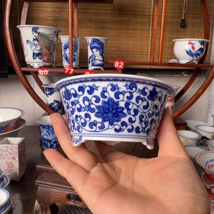 墨奈手绘手工花盆