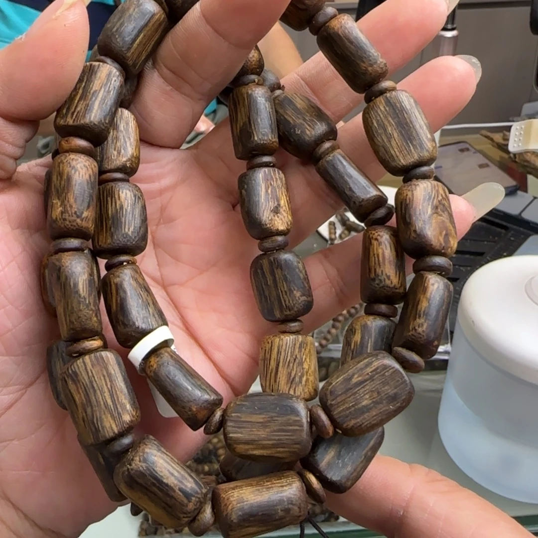 沉香手串多样性发1条树心油紫棋高货60克