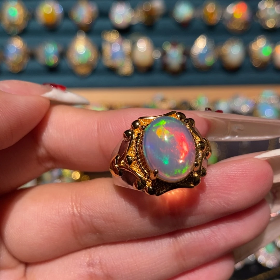 欧泊银S925镶嵌戒指