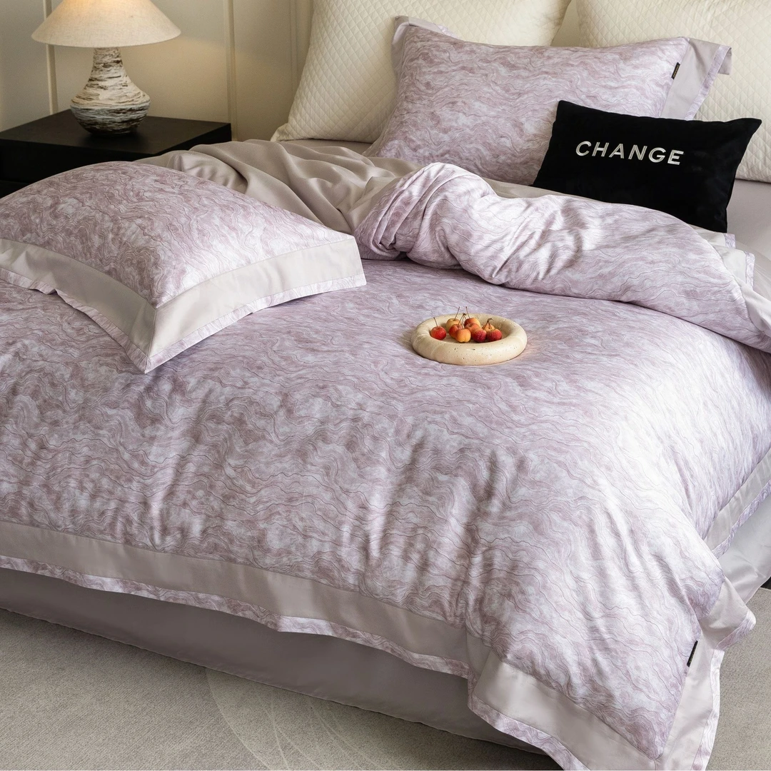 海洋之迷  长绒棉印花四件套透气亲肤柔软被罩家用床上用品高档