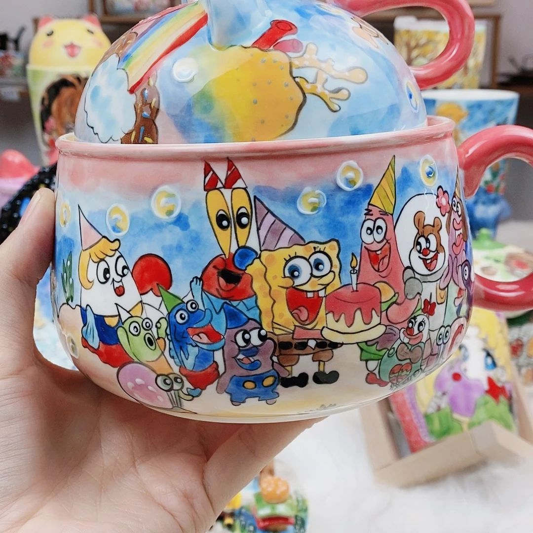 M***w瓷片董董文创手绘陶瓷