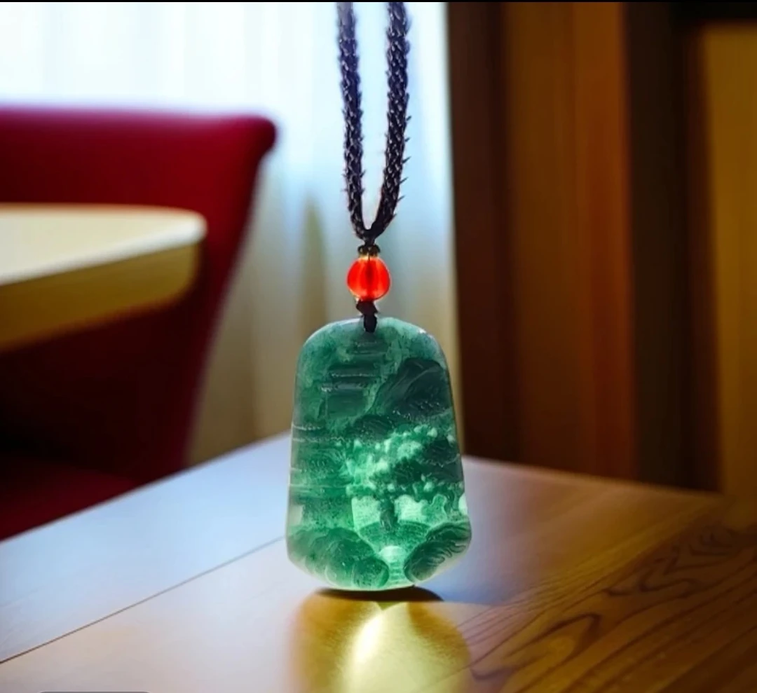 【鲍总福利】翡翠未镶嵌多样性发其一翡翠山水牌 211