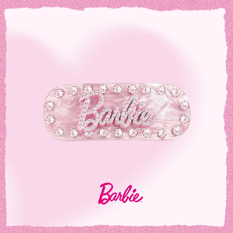 BARBIE【官方正品】粉色公主风甜美发卡发夹高级发饰少女心女孩