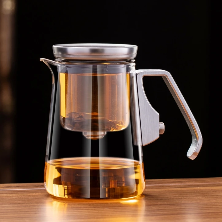 顶壶高档一键茶水分离磁吸高档茶器花茶壶泡茶壶过滤茶具飘逸杯