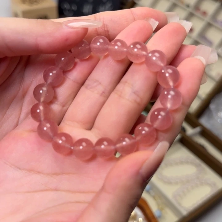 烟晶手链银S925镶嵌