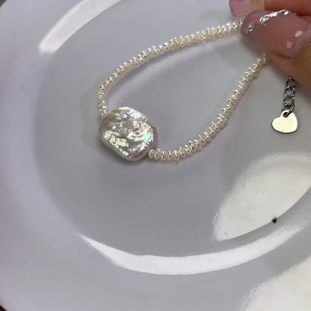 钛钢淡水珍珠手绳