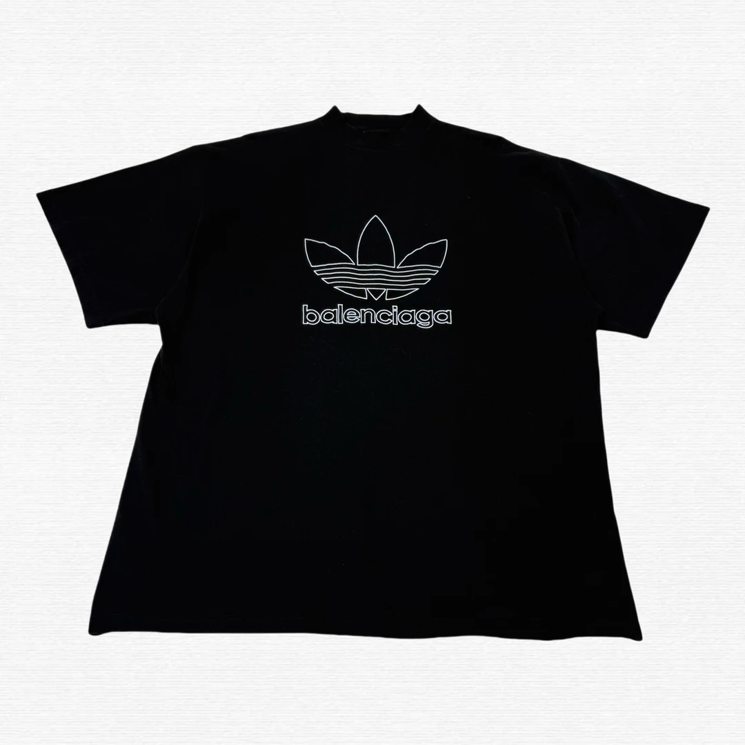 未使用 Balenciaga/巴黎世家 联名三叶草刺绣logo短袖/3码/70764