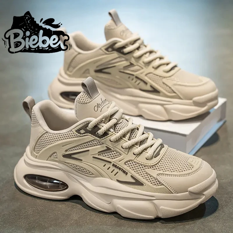 莆田男鞋夏季网面复古百搭老爹跑步鞋青少年厚底防滑运动休闲潮鞋