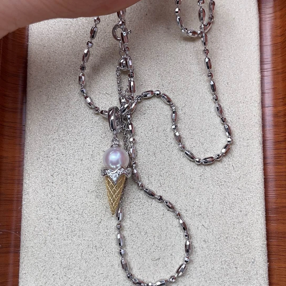 C***e海水珍珠银S925镶嵌颈饰