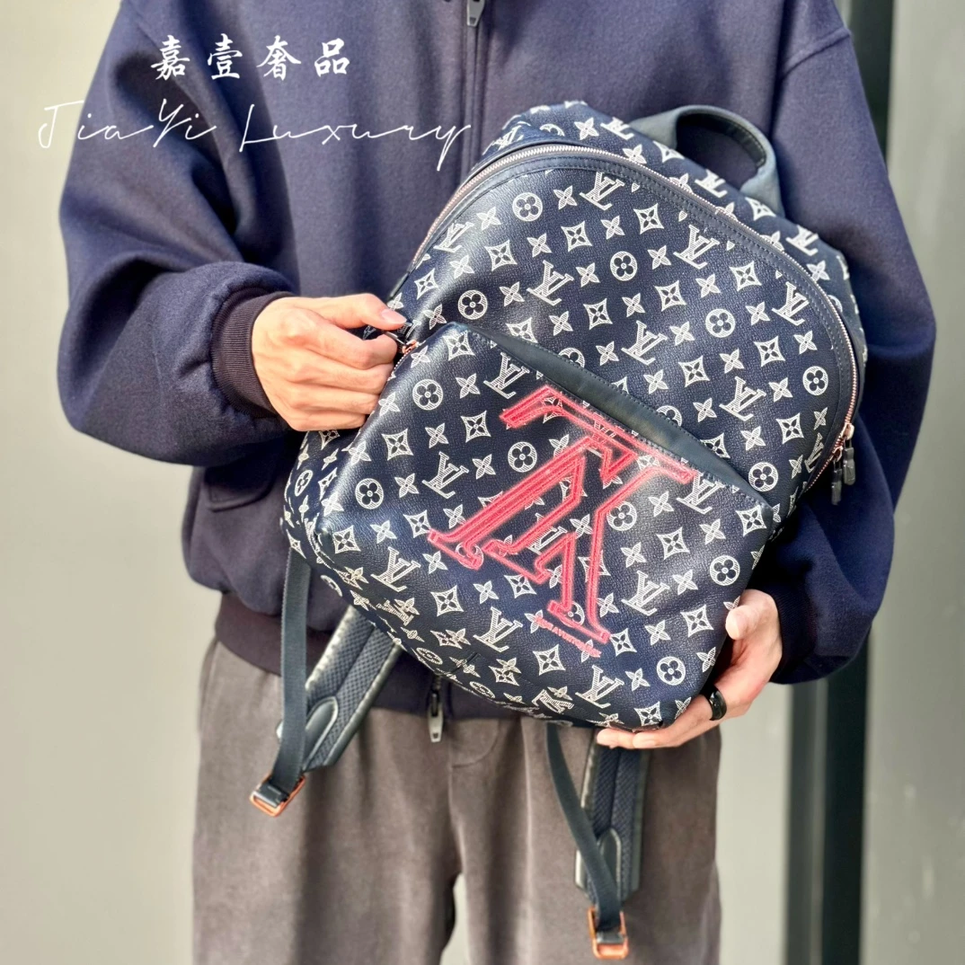 99新 LouisVuitton/路易威登 嘉壹(6642) Apollo倒Logo老花双肩包