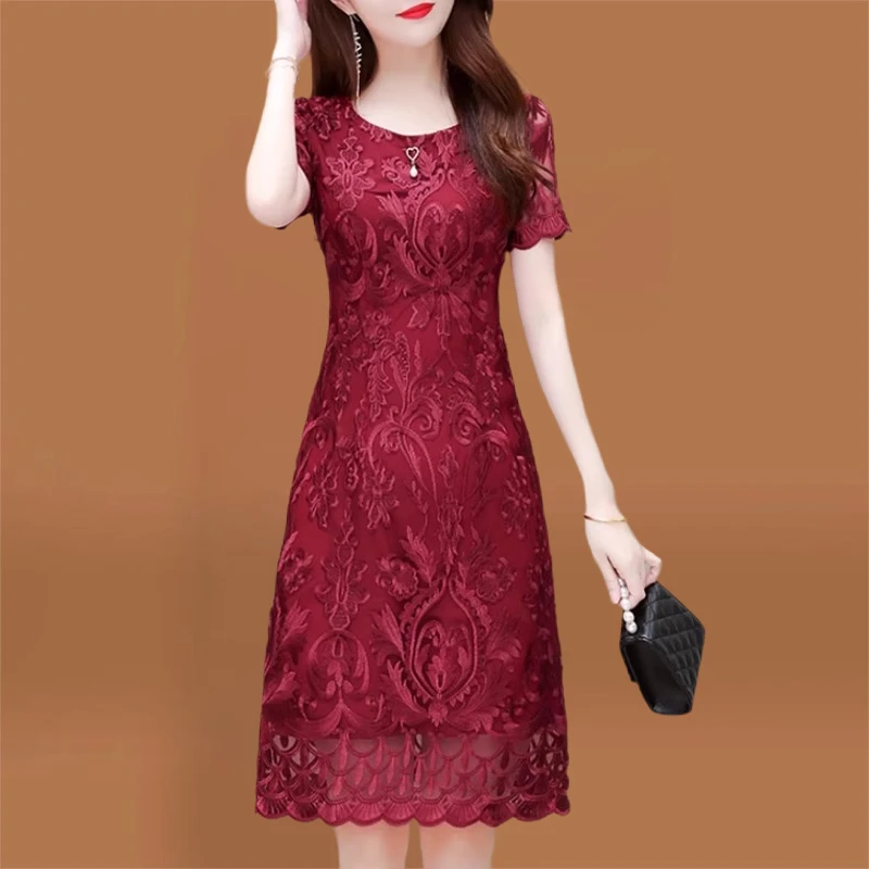 喜婆婆婚宴装旗袍改良连衣裙女夏季气质年轻妈妈高贵礼服平时可穿