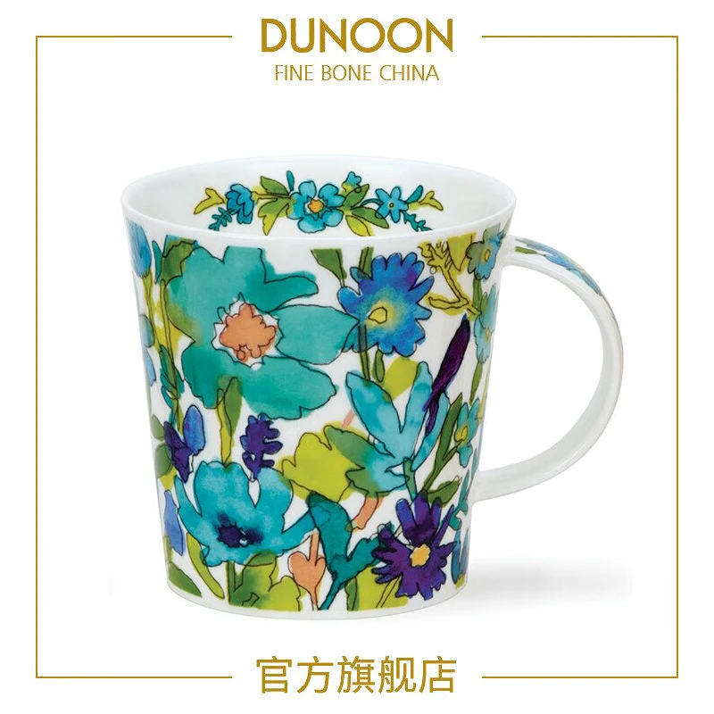 英国骨瓷马克杯大容量水杯咖啡杯陶瓷杯子创意高颜值花朵杯