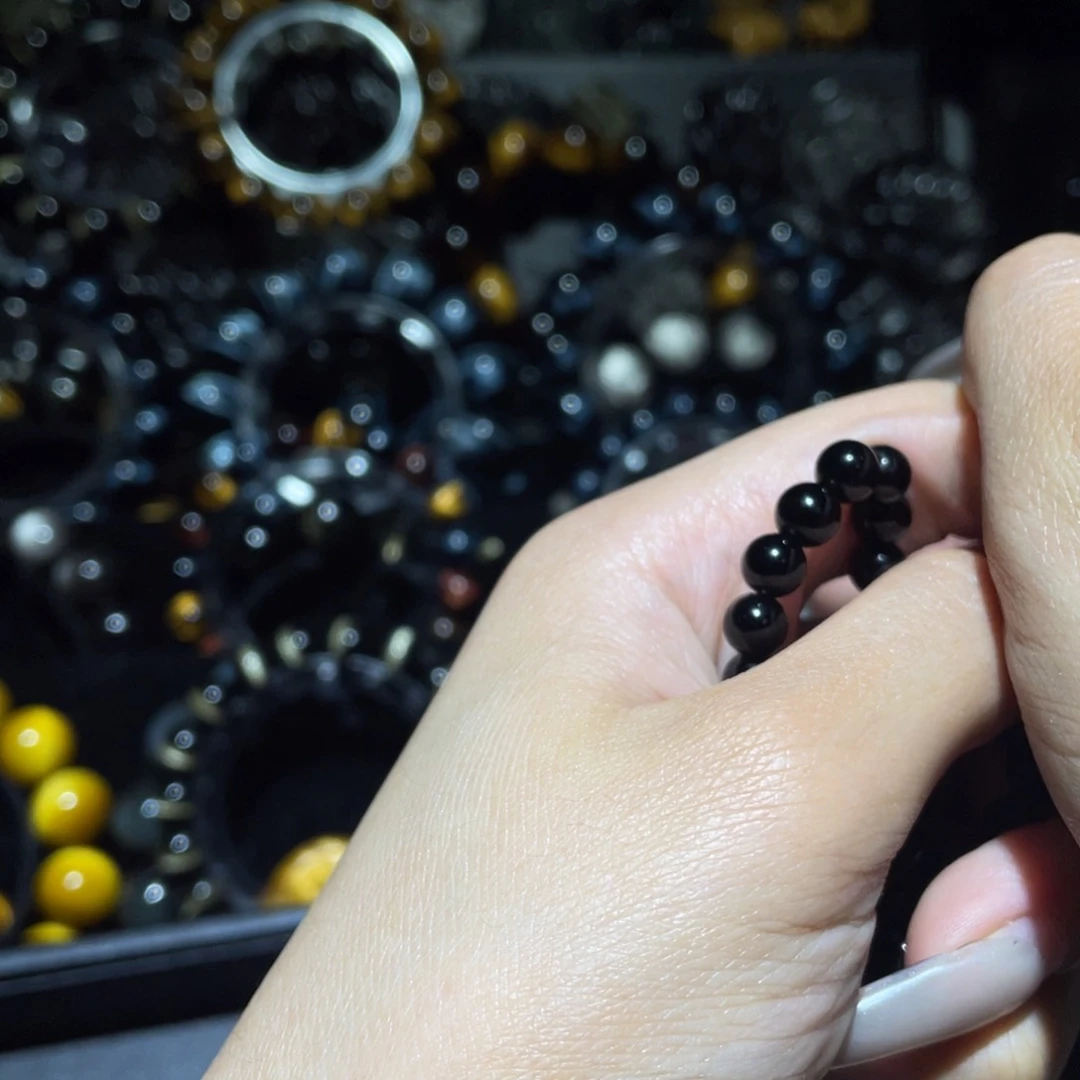 黑曜岩未镶嵌手链幽**腐手工费 不退