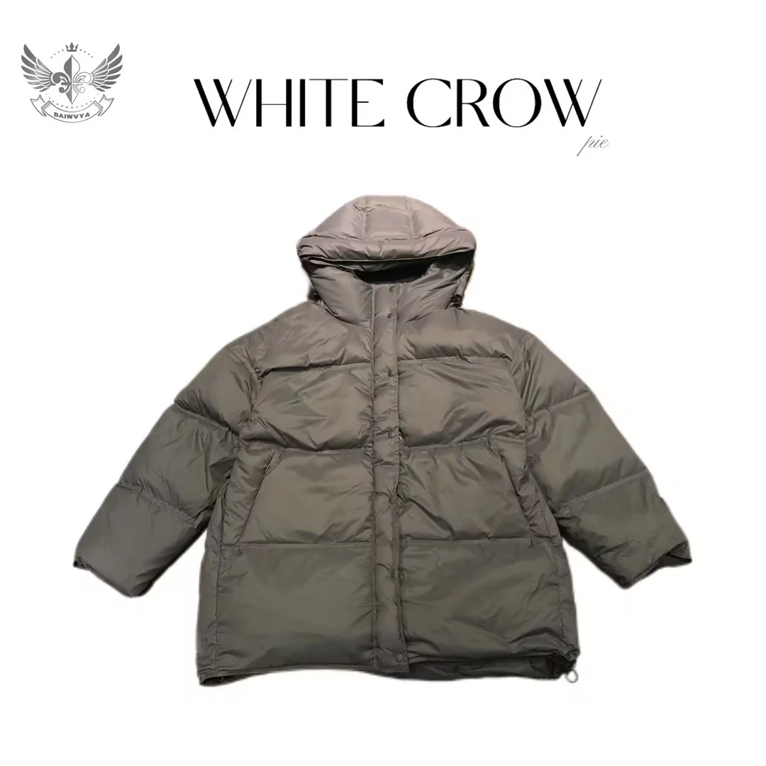 白乌鸦【模特秘密】连帽羽绒服外套54762时尚休闲