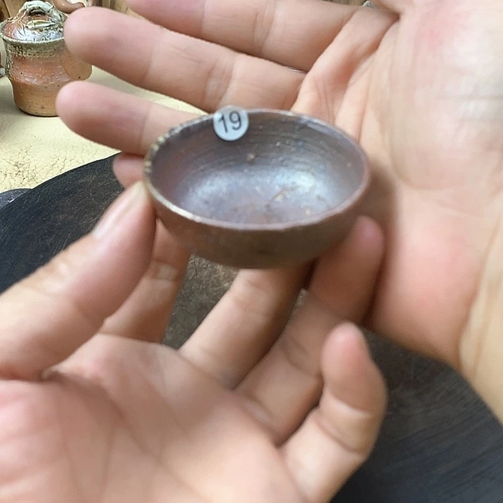 柴烧茶器、手工粗陶25cc