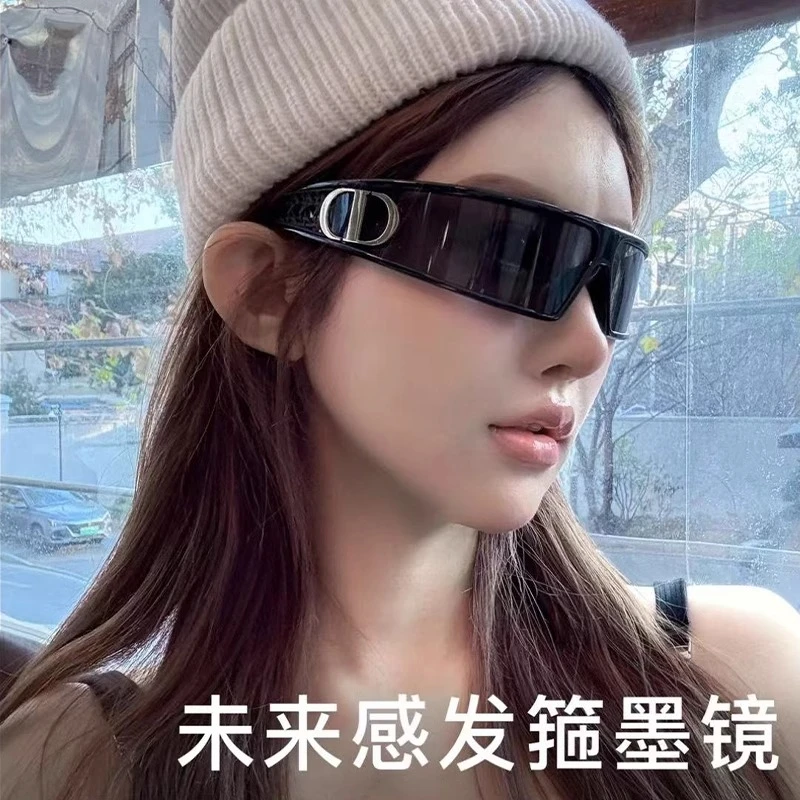 CD未来感Y2K发箍墨镜M1U护目镜高级感雪地太阳眼镜镜防晒防紫外线