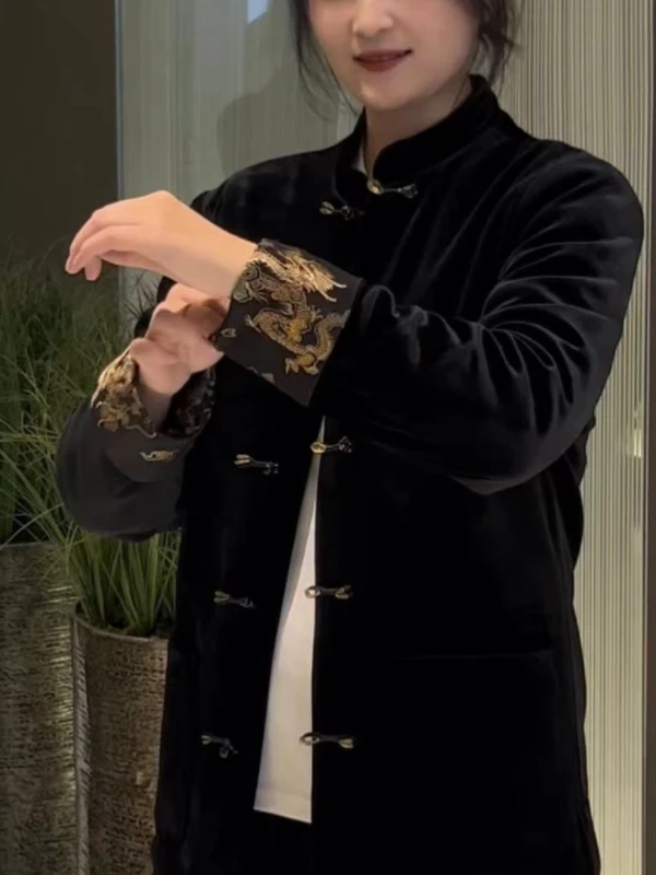 01新中式厚款时尚男士棉服唐装外套