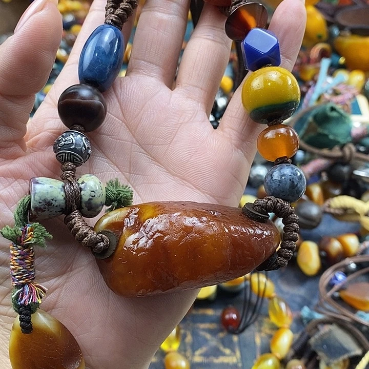 蜜蜡未镶嵌项链项链