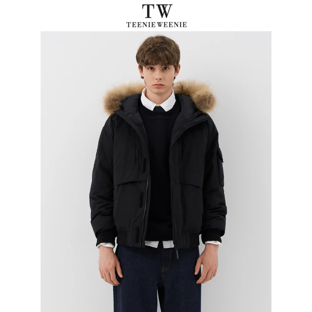 TeenieWeenie小熊男装简约时尚羽绒服冬季潮流短款夹克防水外套男
