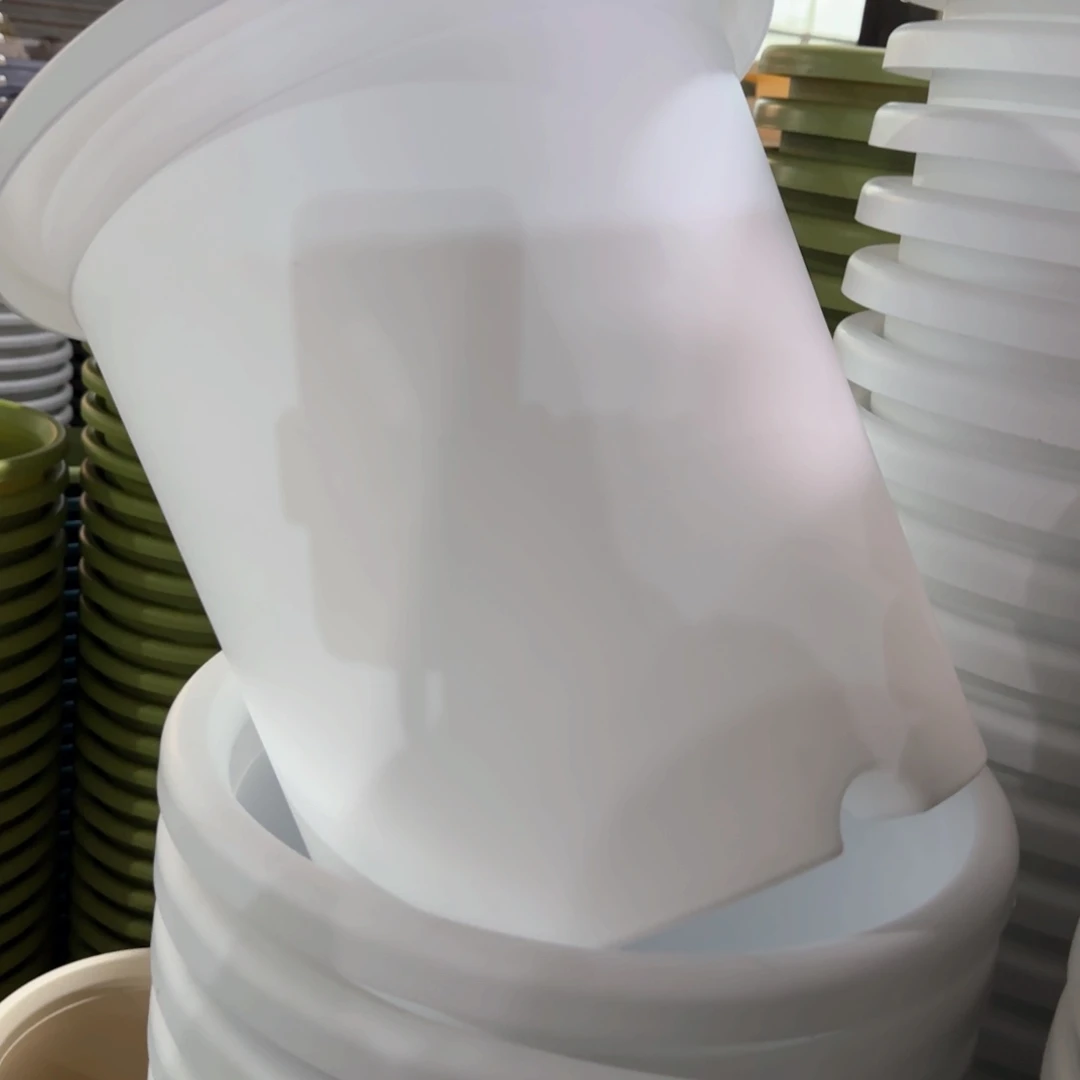 树脂四季盆7#无拖纯白5