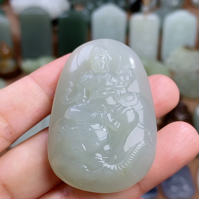 【闪购商品】未镶嵌和田玉挂件普贤菩萨