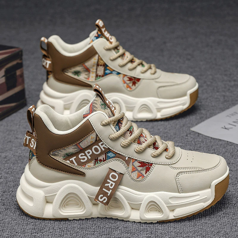 爆款高帮男鞋2025新款秋季休闲百搭男士篮球跑步运动老爹潮鞋板鞋