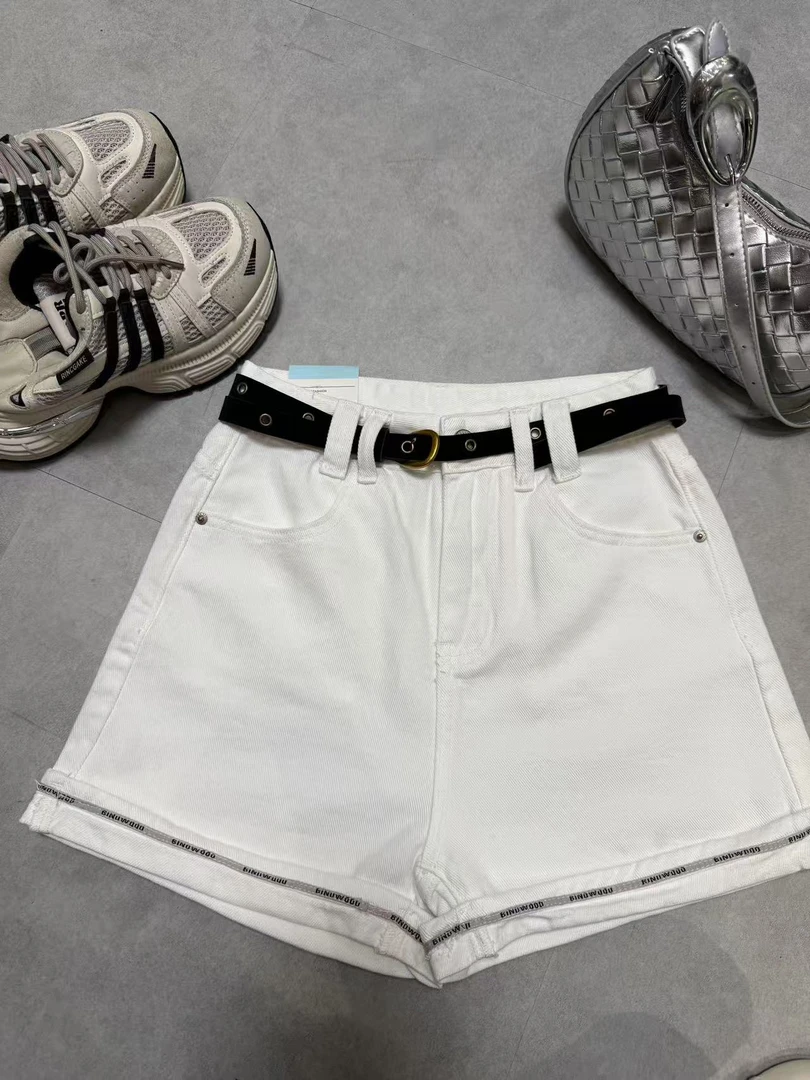 W4395王仙女 高腰牛仔短裤女夏季新款百搭宽松显瘦翻边a字阔腿裤